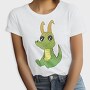 Cute Horned Crocodile Golden Horns, Tricou Femei