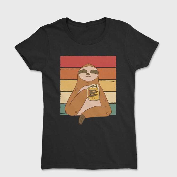 Sloth Drinking Beer, Tricou Femei