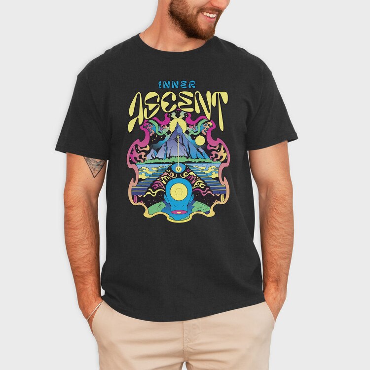 Psychedelic Inner Ascent, Tricou Barbati (Unisex)