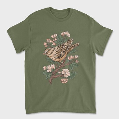 Sparrow Cherry Blossom, Tricou Barbati (Unisex)