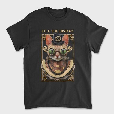 Steampunk Cat, Tricou Barbati (Unisex)