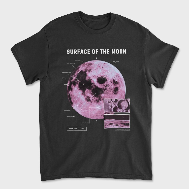 Surface of the Moon, Tricou Barbati (Unisex)