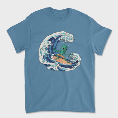 Surfing Alien, Tricou Barbati (Unisex)