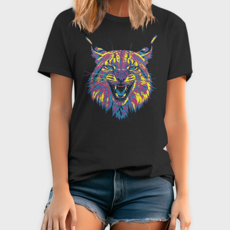 Psychedelic Lynx Angry, Tricou Barbati (Unisex)