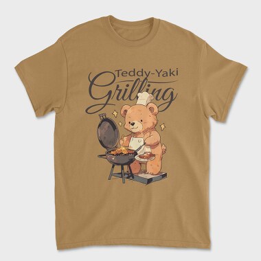 Teddy Bear Grilling, Tricou Barbati (Unisex)