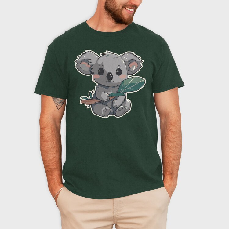 Cute Koala Australian Eucaliptus, Tricou Barbati (Unisex)