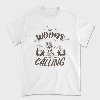 The Woods Are Calling Monochrome, Tricou Barbati (Unisex)