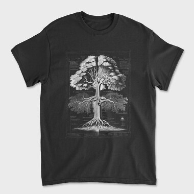 Tree Draw, Tricou Barbati (Unisex)