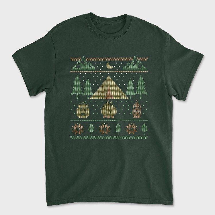 Ugly Sweater Camping, Tricou Barbati (Unisex)