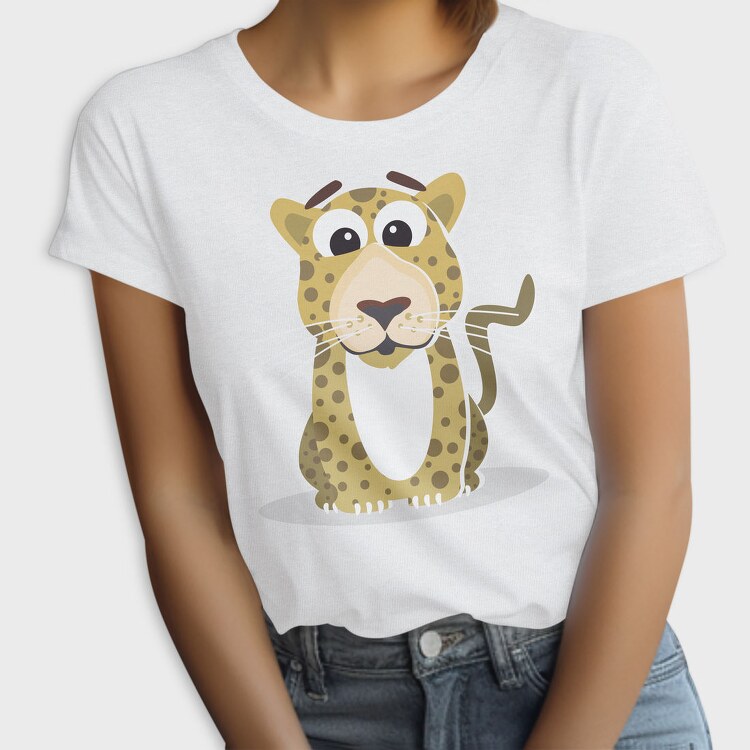 Leopard Cartoon Vibes, Tricou Femei