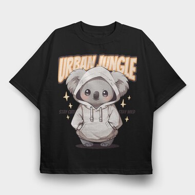Cute Koala Urban, Tricou Oversize Barbati (Unisex)