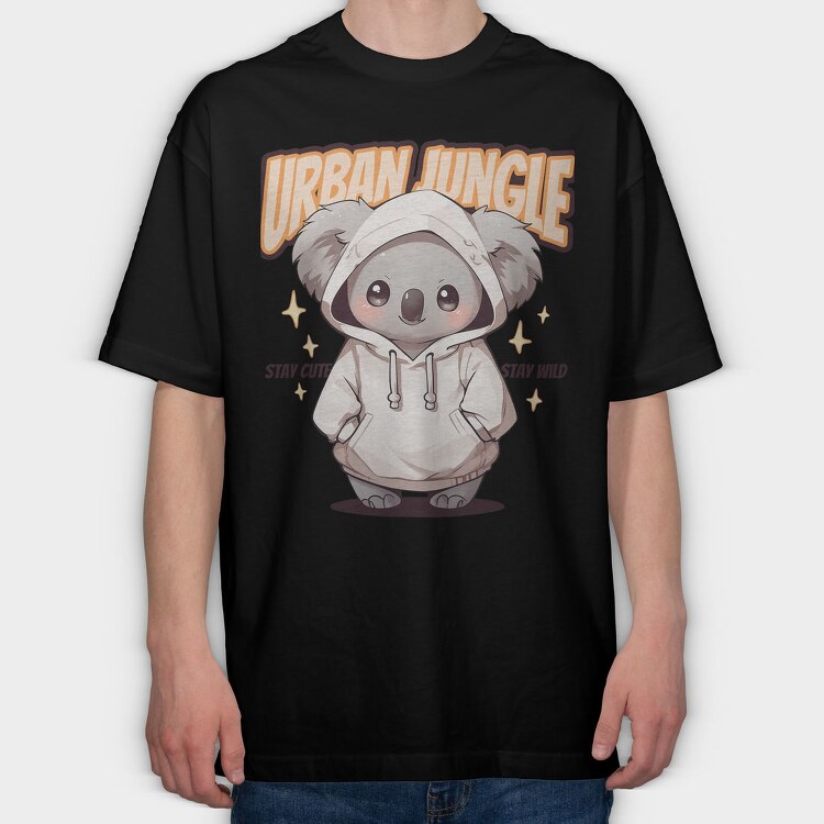 Cute Koala Urban, Tricou Oversize Barbati (Unisex)