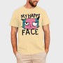 Angry Cat Face My Happy Face, Tricou Barbati (Unisex)