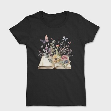 Watercolor Book Flowers, Tricou Femei