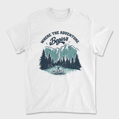 Where the Aventure Begins, Tricou Barbati (Unisex)