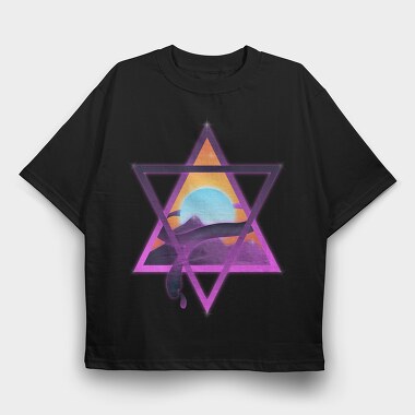 Psychedelics Star 003, Tricou Oversize Barbati (Unisex)