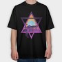 Psychedelics Star 003, Tricou Oversize Barbati (Unisex)