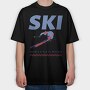 Ski Snow Style Winter, Tricou Oversize Barbati (Unisex)