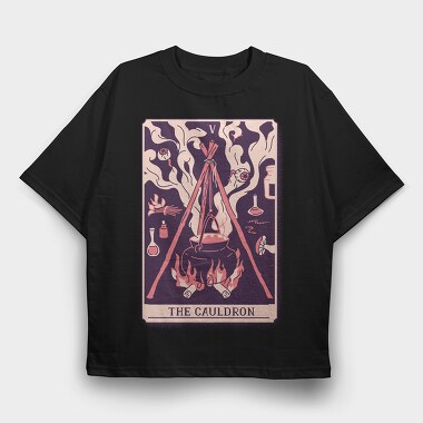Cauldron Mystical Tarot Card The Cauldron Si, Tricou Oversize Barbati (Unisex)