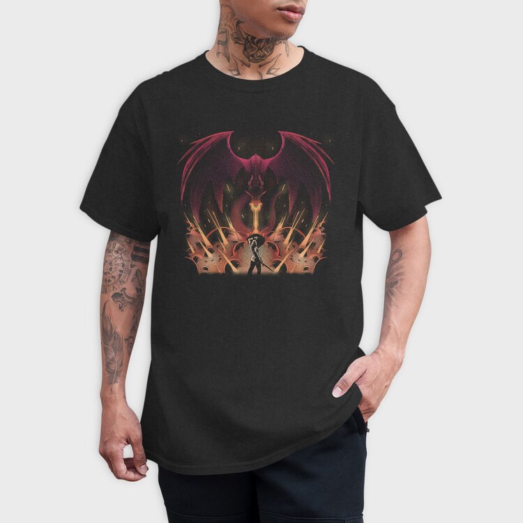 Dragon Warrior Flame, Tricou Barbati (Unisex)