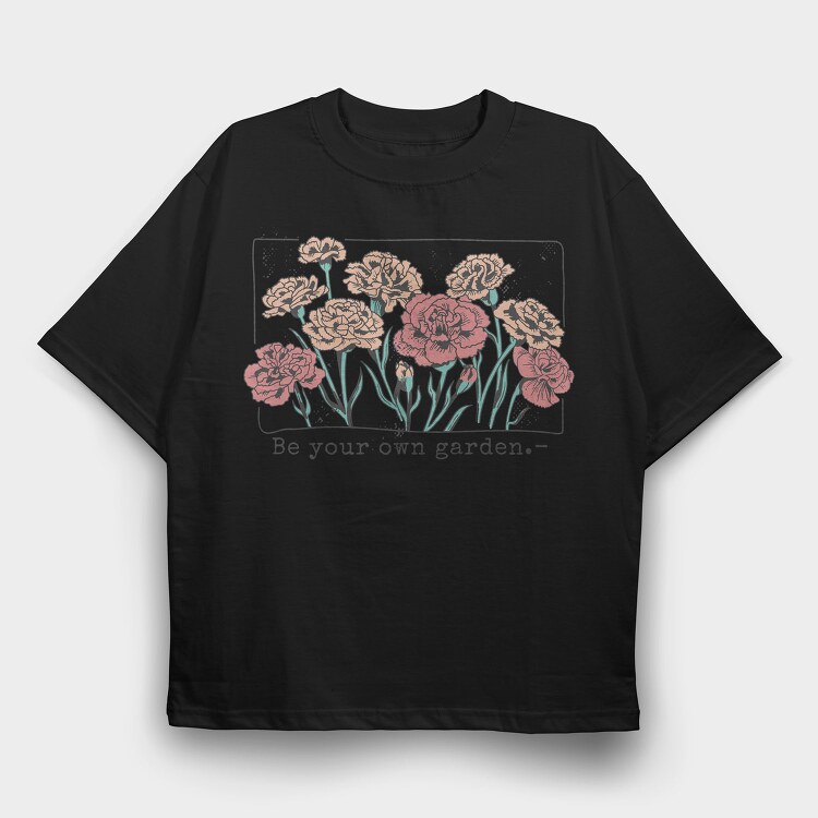Carnation Flowers Garden, Tricou Oversize Barbati (Unisex)