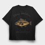 Golden Fish Quote Stay Golden, Tricou Oversize Barbati (Unisex)