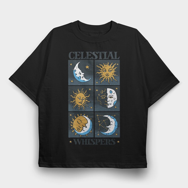 Celestial Elements Whimsigoth, Tricou Oversize Barbati (Unisex)
