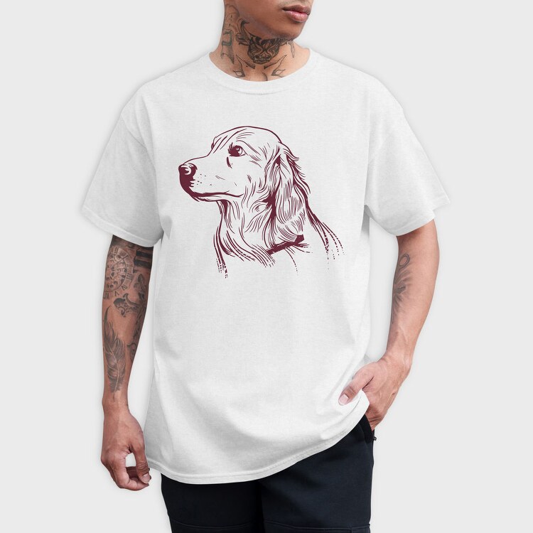 Golden Retriever Dog, Tricou Barbati (Unisex)