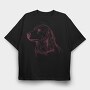 Golden Retriever Dog, Tricou Oversize Barbati (Unisex)