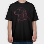 Golden Retriever Dog, Tricou Oversize Barbati (Unisex)