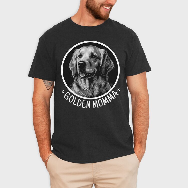 Golden Retriever Mom Golden Momma, Tricou Barbati (Unisex)