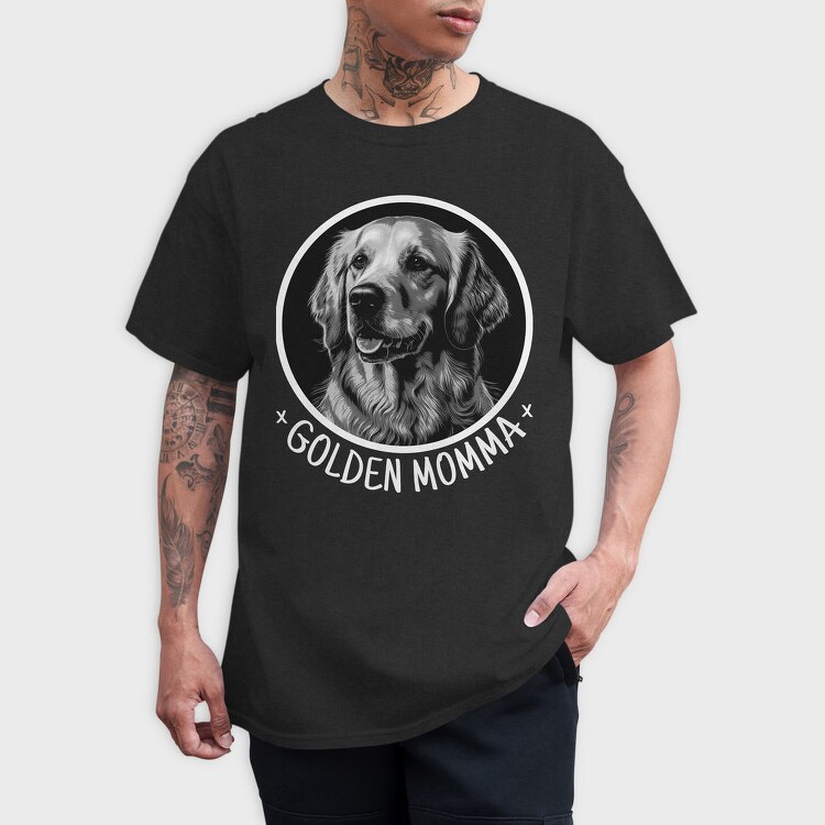 Golden Retriever Mom Golden Momma, Tricou Barbati (Unisex)