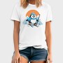 Skiing Penguin Sky, Tricou Barbati (Unisex)