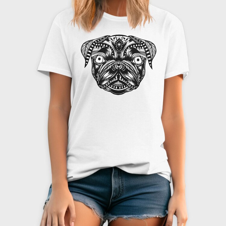 Pug Mandala, Tricou Barbati (Unisex)