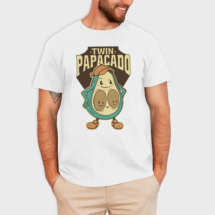 Cartoon Avocado Papacado, Tricou Barbati (Unisex)