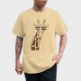 Giraffe Sunglasses, Tricou Barbati (Unisex)