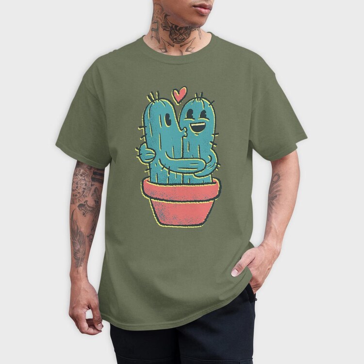Cactus Couple, Tricou Barbati (Unisex)