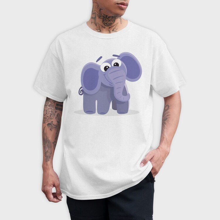 Purple Elephant Stroll, Tricou Barbati (Unisex)