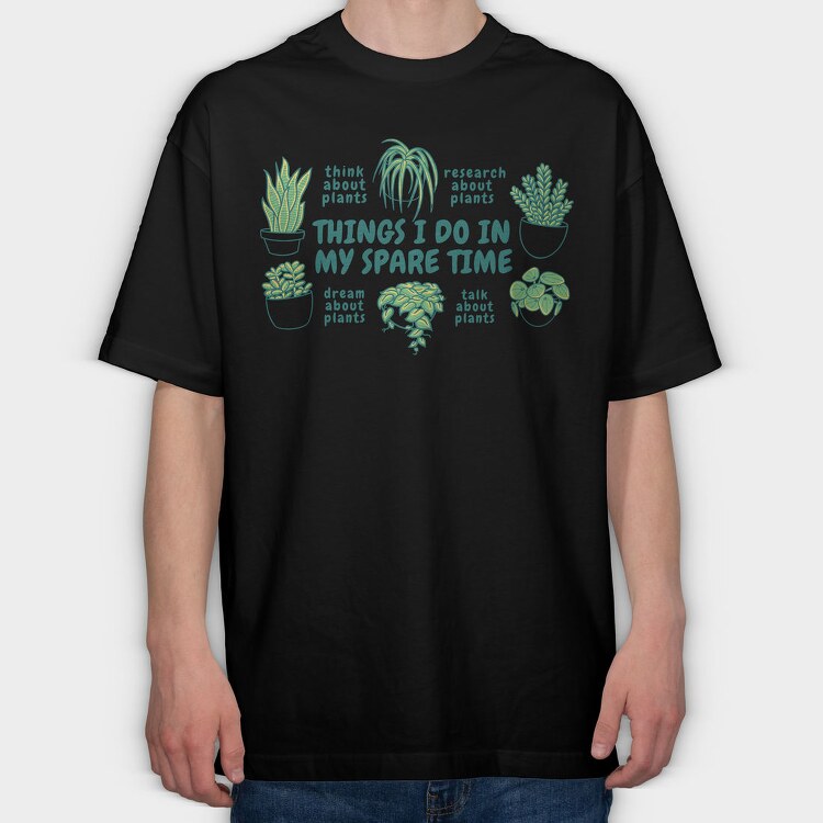 Cute Plants Love, Tricou Oversize Barbati (Unisex)