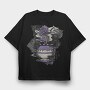 Purple Glitchy Flowers Nature Vase 10, Tricou Oversize Barbati (Unisex)