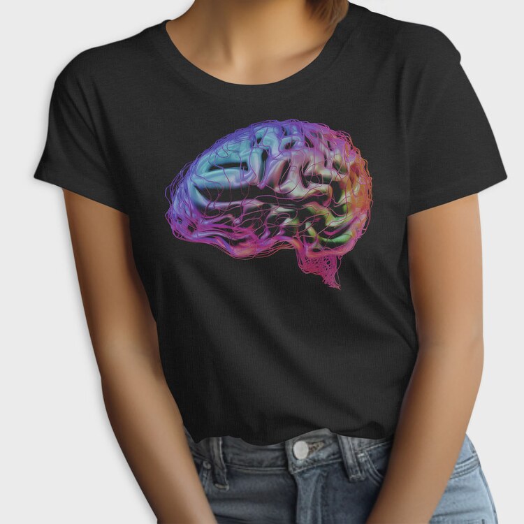 Colorful Brain Abstract Art, Tricou Femei