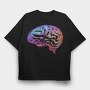 Colorful Brain Abstract Art, Tricou Oversize Barbati (Unisex)