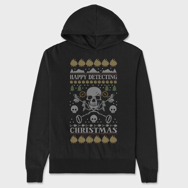 Metal Detector Uglysweater Christmas, Hanorac Oversize Barbati (Unisex)