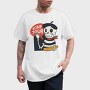 Cartoon French Skull Bone Jour, Tricou Barbati (Unisex)