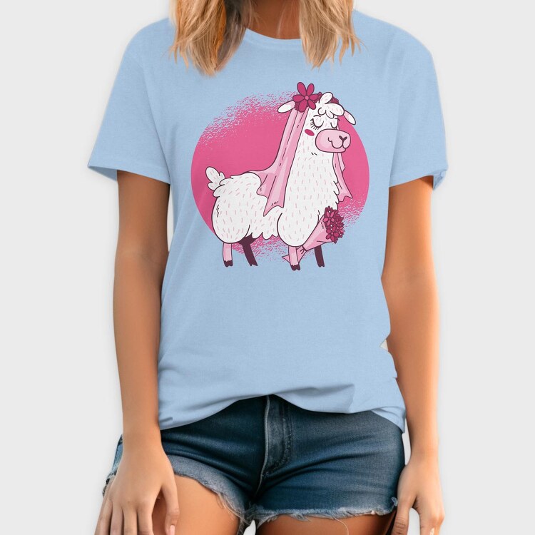 Llama Bride, Tricou Barbati (Unisex)