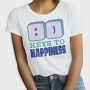 Smile Keys To Happiness Quote, Tricou Femei