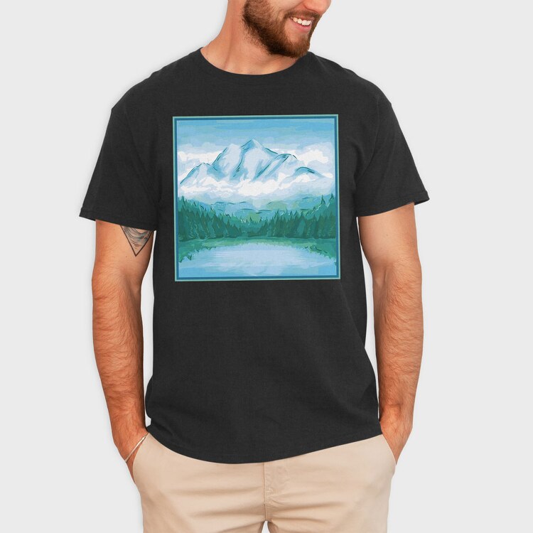 Mountain Painting, Tricou Barbati (Unisex)