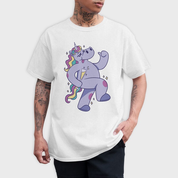 Purple Unicorn Drunk Party, Tricou Barbati (Unisex)