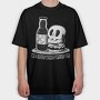 Skull Hamburguer And Beer Burguer, Tricou Oversize Barbati (Unisex)
