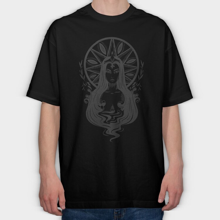 Queen Dark Art Nouveau 07, Tricou Oversize Barbati (Unisex)